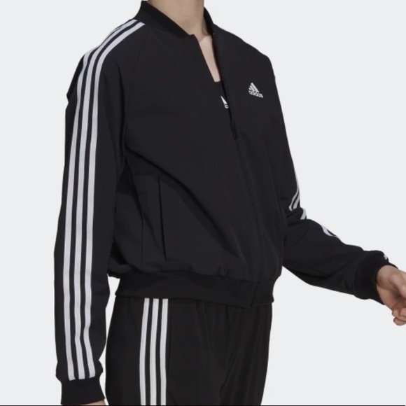Adidas 3-Stripes Down Jacket in Black - Picture 10 of 10